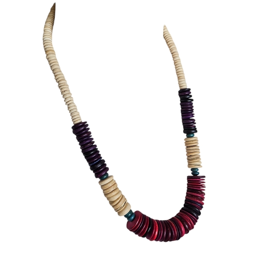 Chunky beaded statement necklace.